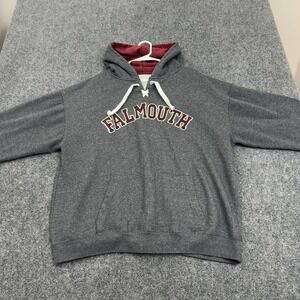 Falmouth Bay State Gear Hoodie Men 2XL Grey Cotton Polyester Collegiate Athletic